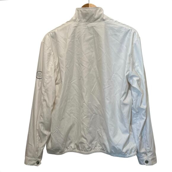 RALPH LAUREN GOLF Men's Windbreaker Jacket All White Medium 1/4 Zip Pocket - Picture 6 of 8